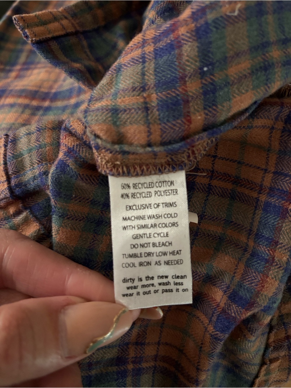 Toad&Co Peach and Blue Plaid Midi Shirt Dress with Self-Tie - Picture 8 of 9